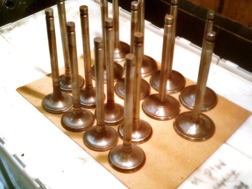 Original bb chevrolet stainless intake and exhaust valves from oval port heads