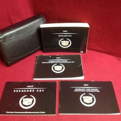 2007 cadillac escalade owners manual with navigation book, warranty guide + case