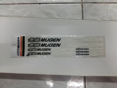 Genuine jdm mugen mini sticker decal sheet black / white japan 100%
