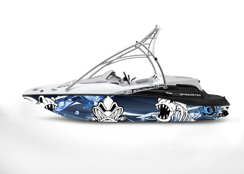 Ng graphic kit decal boat sportster sea doo speedster sport wrap scary fish