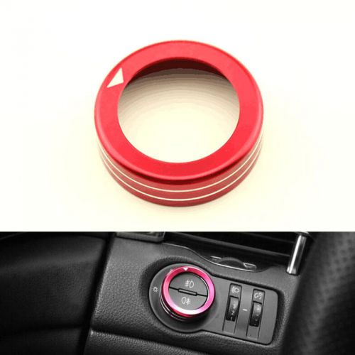 1pc red aluminum head light adjust switch button decoration ring for cruze 2009+