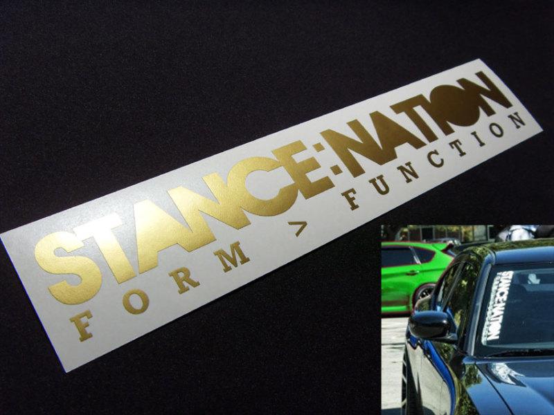 Large stance:nation sticker decal illest stancework jdm  20 inches gold*00c