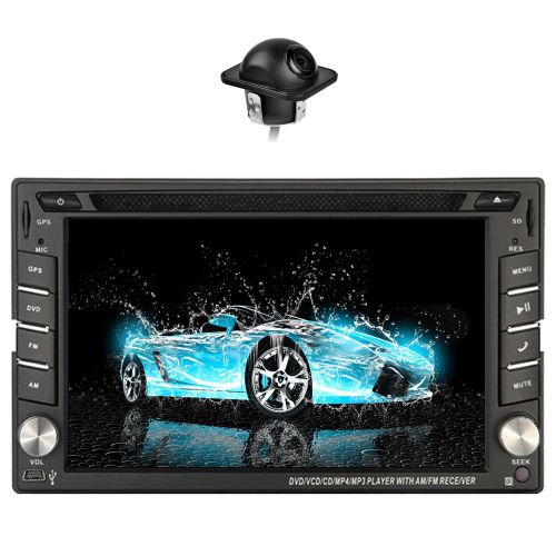 Car gps 6.2&#034; dvd player in-dash stereo fm/am radio bluetooth ipod aux-in camera