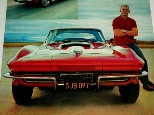 1967 corvette original ad-327/396/427 v8 engine/block/poster/print/c2/vtg/chevy