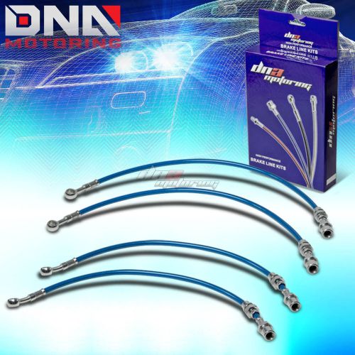 85-89 mr2/mr-2 aw11 w10 blue 4p stainless steel braided hose brake line/cables