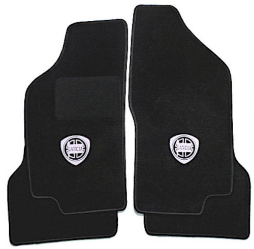 Bl./silver logo floor mats for lancia delta ii 1993-1999