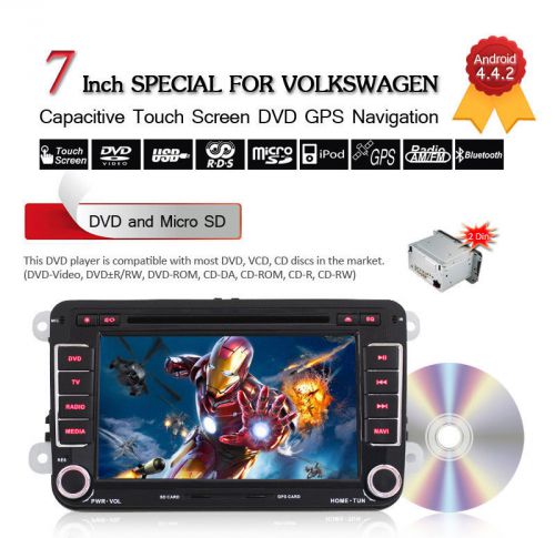 Wifi 1024*600  android 4.4.4 car dvd player gps vw amarok bettle caddy eos golf