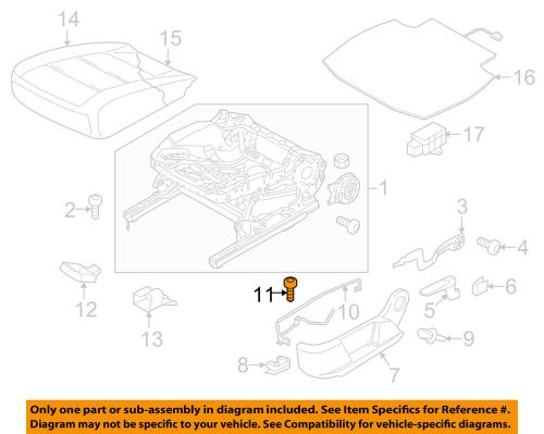 Vw volkswagen oem 12-15 passat front seat-retaining bracket bolt n90646201