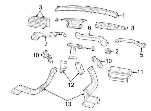 Chrysler oem dodge dashboard air vent 1qe471x9ab image 2