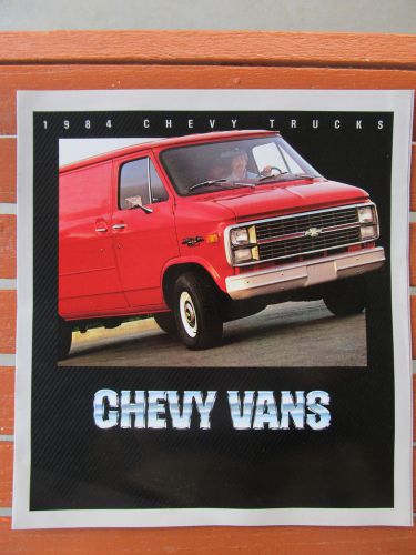 Nos 1984 chevrolet chevy van sportvans original dealership sales brochure ss