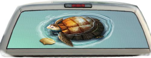 Turtle #02 rear window graphic tint truck stickers decals