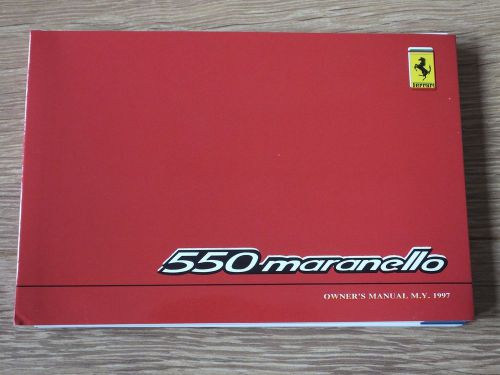 Ferrari 550 maranello owners manual handbook us version m.y. 1997 1164/97