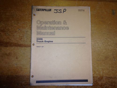 Cat 3306 engine operation and maintenance manual sebu5670-01