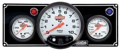 Quickcar 2 gauge panel op/wt with 5&#034; tach. 61-6731