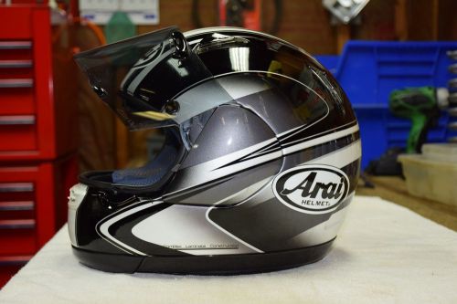 Motorcycle helmet arai fullface black and white medium