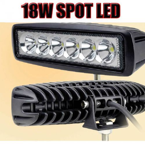 2x 18w 6 led spot led work atv 4x4 off road light fog driving bar cree truck car