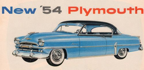 Vintage original 1954 plymouth belvedere advertisement- 10 &#034; x 13 1/2 &#034;