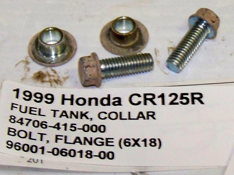 1999 honda cr125r, fuel tank collar 84706-415 bolt, flange (6x18) 96001-06018