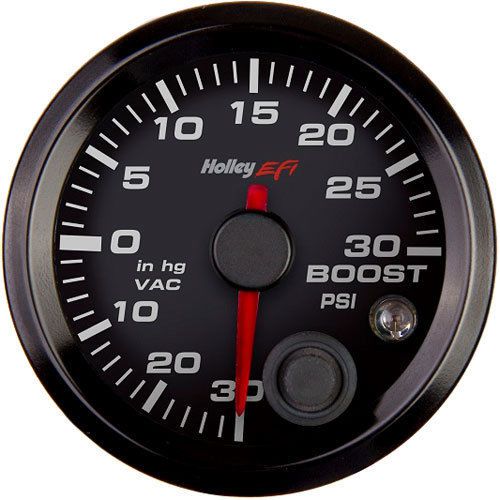 Holley 553-130 efi vacuum/boost gauge  2-1/16&#034; 30inhg-30psi  270&amp;deg; sweep