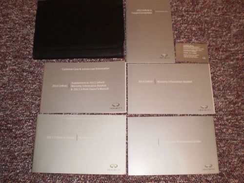 2013 infiniti g coupe complete car owners manual books guide case all models