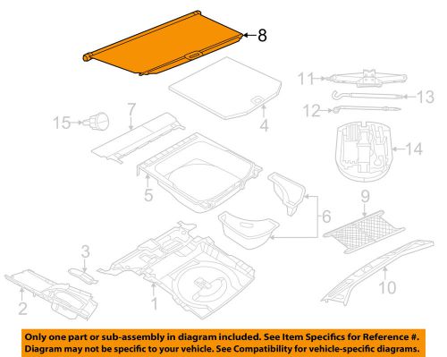 Jeep chrysler oem 14-15 grand cherokee-tonneau cover 1gh14dx9ae