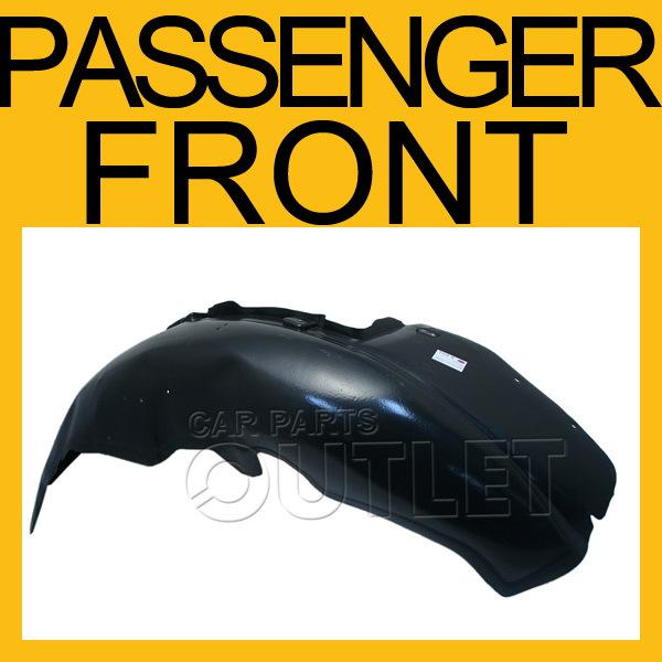 02-06 escalade ext passenger side front fender liner splash shield plastic right