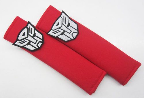 2 pcs car seat belt seatbelt shoulder pads cover transformers autobot r