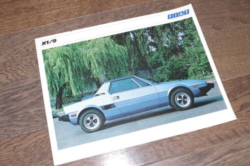 Fiat x1/9 1979 french dealer publicity sheet page