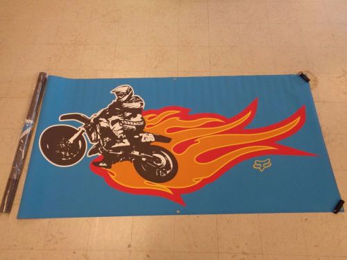 Fox racing james stewart 4x8 foot tyvek blue poster banner off road motor cross