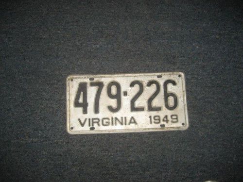 1949 buick chevy ford mopar olds pontiac cadillac va license plate