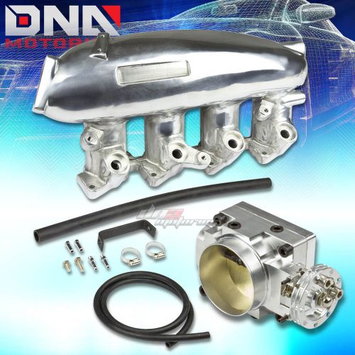 Turbo inake manifold for 89-94 240sx s13 sr20/sr20det+70mm silver throttle body