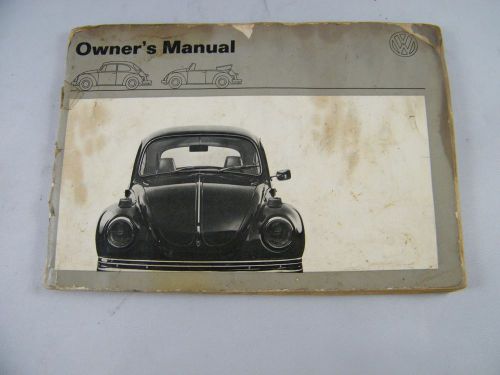 Vintage 1971 vw beetle / bug owners manual, user