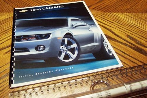 2010 11 12camaro ss rs ls3 dealer workbook gm gen5 lt rare collector booklet 427