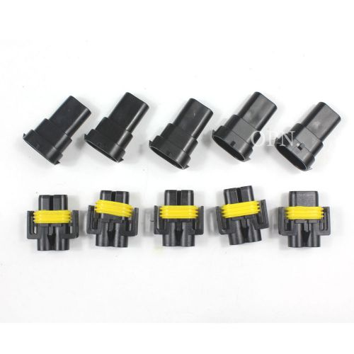 5 sets h8 h9 h11 880 wire connector plug sockt 2 pins waterproof car motorcycle