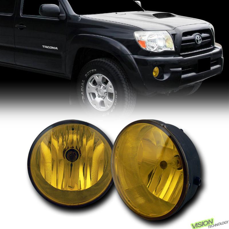 Jdm yellow lens fog lights lamps+bulb+switch+wire pair 07/08-12 tundra/sequoia