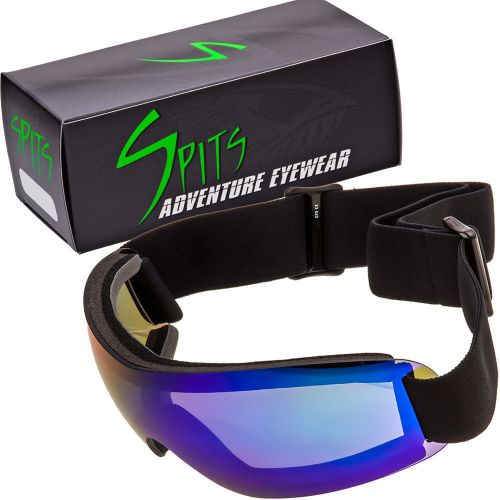 Flare iii goggles sky diving - triple layered foam - gt blue mirrored grey lens