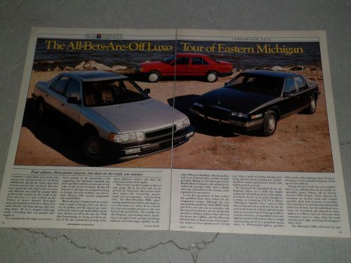 1986 acura legend cadillac seville elegante mercedes benz 300e article / ad