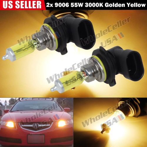 Pack2 9006 55w 3000k golden yellow xenon hid halogen fog light