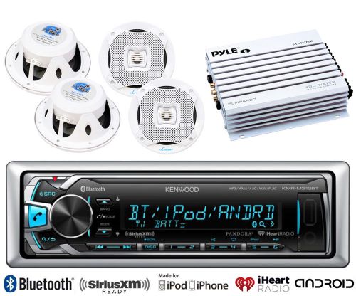 Kenwood bluetooth aux usb marine radio, 6.5&#034; marine speakers, 400w amplifier