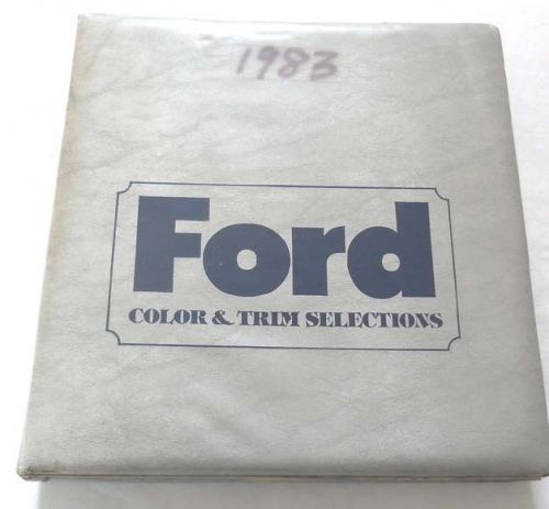 1983 ford car and truck color and trim selections dealer album book mustang more