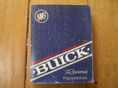 1990 buick riviera &amp; reatta new product information manual (service)