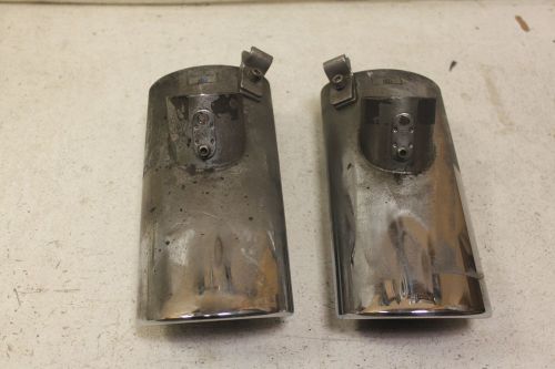 00-06 mercedes s class pair of 2 stainless steel exhaust pipe tips &#034;original&#034;