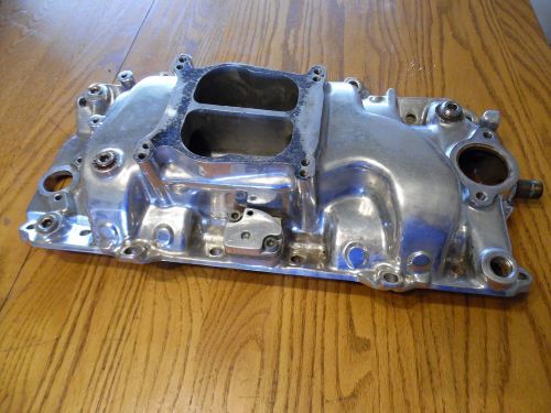 Bbc big block chevy oval port polished power plus aluminum intake manifold