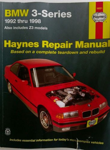 Bmw 3 series for 92-98 haynes repair manual  shop book service owners