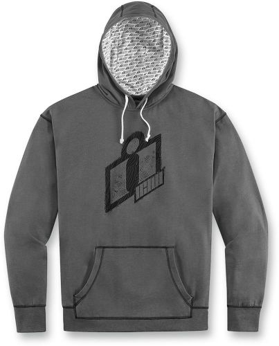 Icon double up hoody charcoal xl