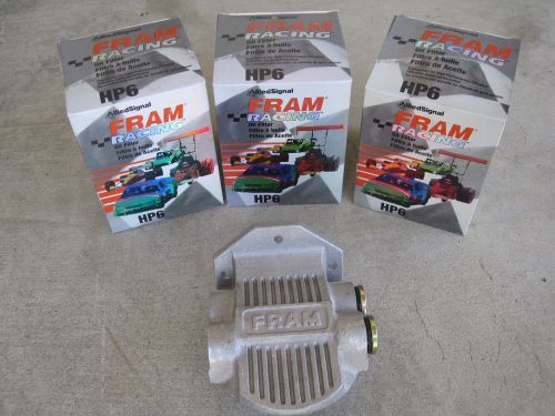 3 fram hp6 oil filters fram hpk600 large racing  remote oil filter mount