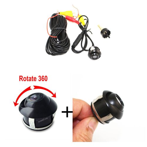 2 pcs 360°rotatable 170° wide angle car front/rear view back up reversing camera