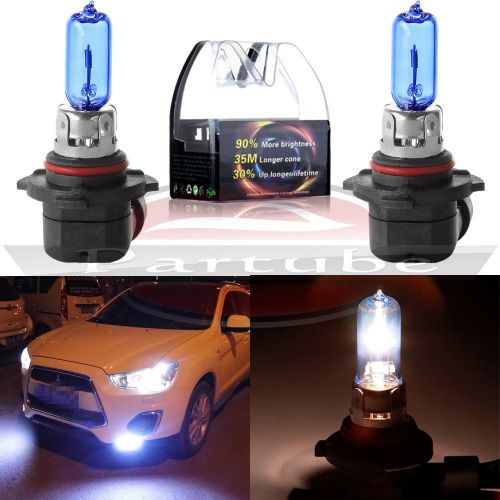 2x super white 9005 hb3 12v 55w xenon halogen auto car headlight lamp bulbs