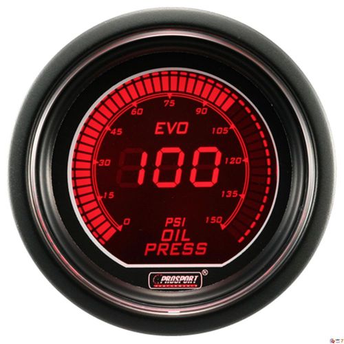 Prosport 52mm evo series digital red / blue led oil pressure gauge psi