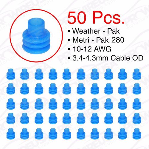 Weather pack metri-pack 280 series blue seal 12-10 awg 50 pcs 15324981